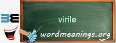 WordMeaning blackboard for virile